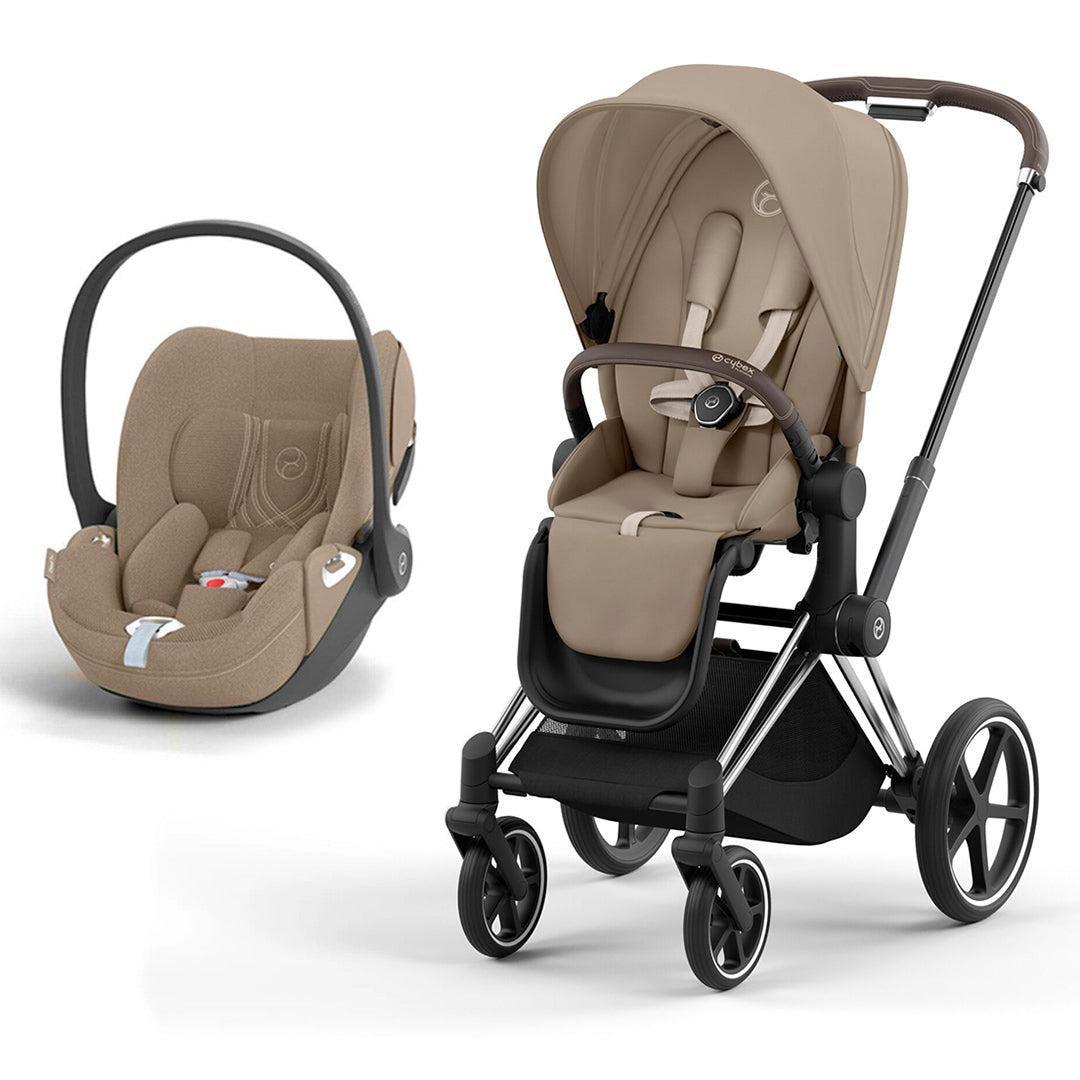 CYBEX Priam Cloud T Travel System - Cozy Beige