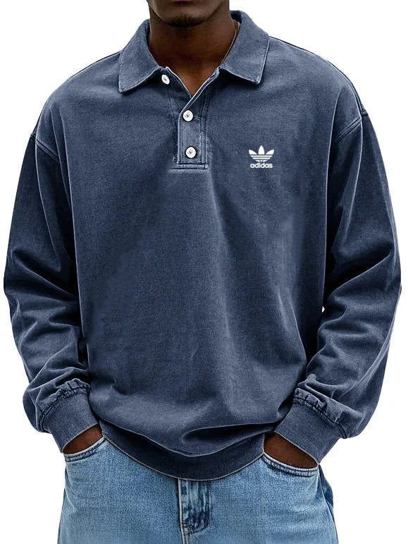 аⅾіⅾаѕ – Polohemd mit langen Ärmeln für Herren