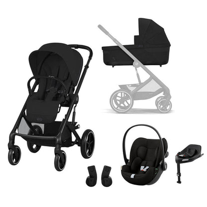 CYBEX Balios S Lux Comfort Travel System with Cloud G - Moon Black