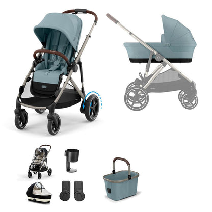 CYBEX e-Gazelle S Essential Pushchair Bundle