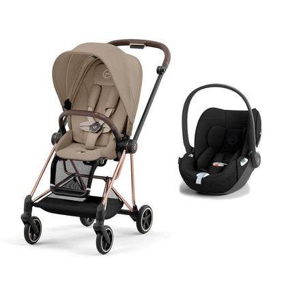 CYBEX Mios + Cloud T Travel System - Cozy Beige