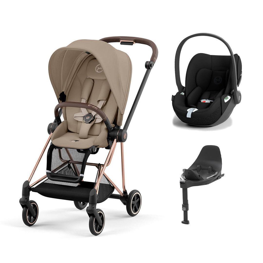 CYBEX Mios + Cloud T Travel System - Cozy Beige