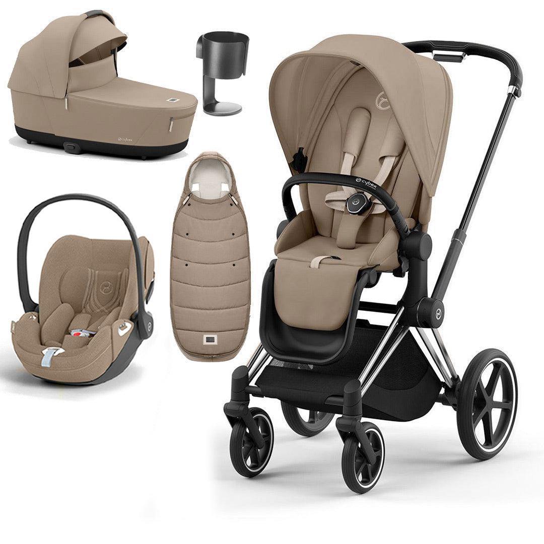 CYBEX Priam Cloud T Premium Travel System - Cozy Beige