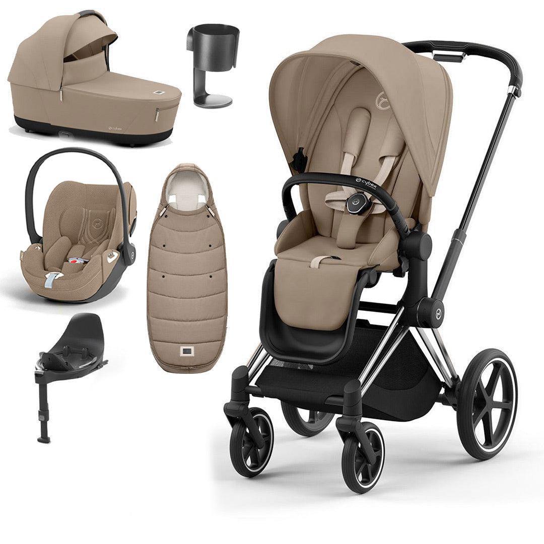 CYBEX Priam Cloud T Premium Travel System - Cozy Beige