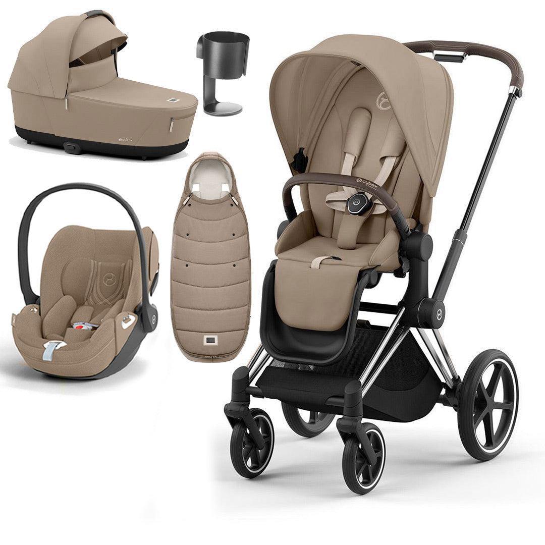 CYBEX Priam Cloud T Premium Travel System - Cozy Beige