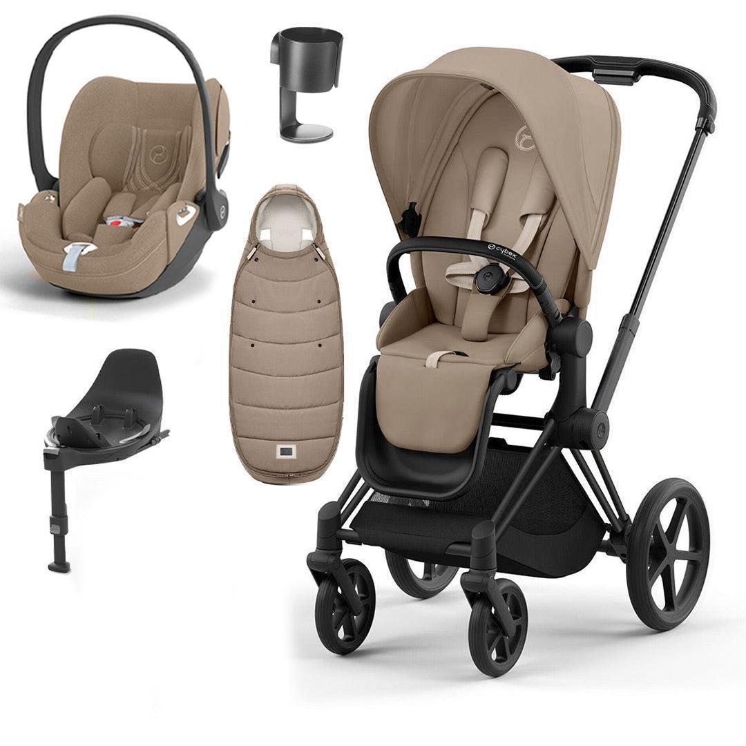 CYBEX Priam Cloud T Premium Travel System - Cozy Beige