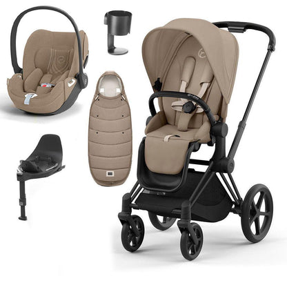 CYBEX Priam Cloud T Premium Travel System - Cozy Beige