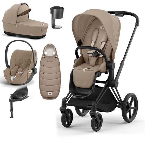 CYBEX Priam Cloud T Premium Travel System - Cozy Beige
