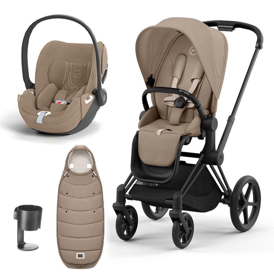 CYBEX Priam Cloud T Premium Travel System - Cozy Beige