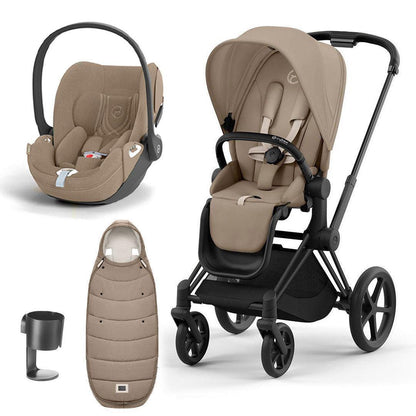 CYBEX Priam Cloud T Premium Travel System - Cozy Beige