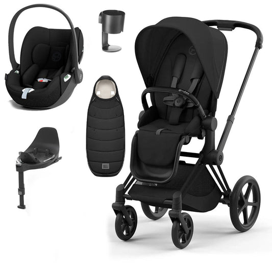 CYBEX Priam Cloud T Premium Travel System - Sepia Black