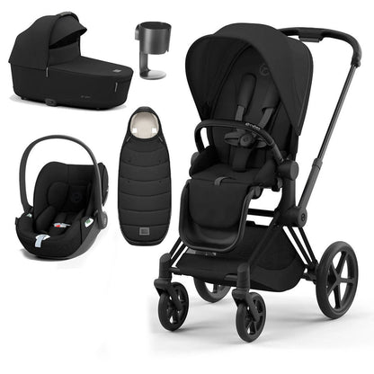 CYBEX Priam Cloud T Premium Travel System - Sepia Black