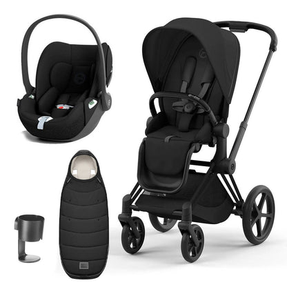 CYBEX Priam Cloud T Premium Travel System - Sepia Black