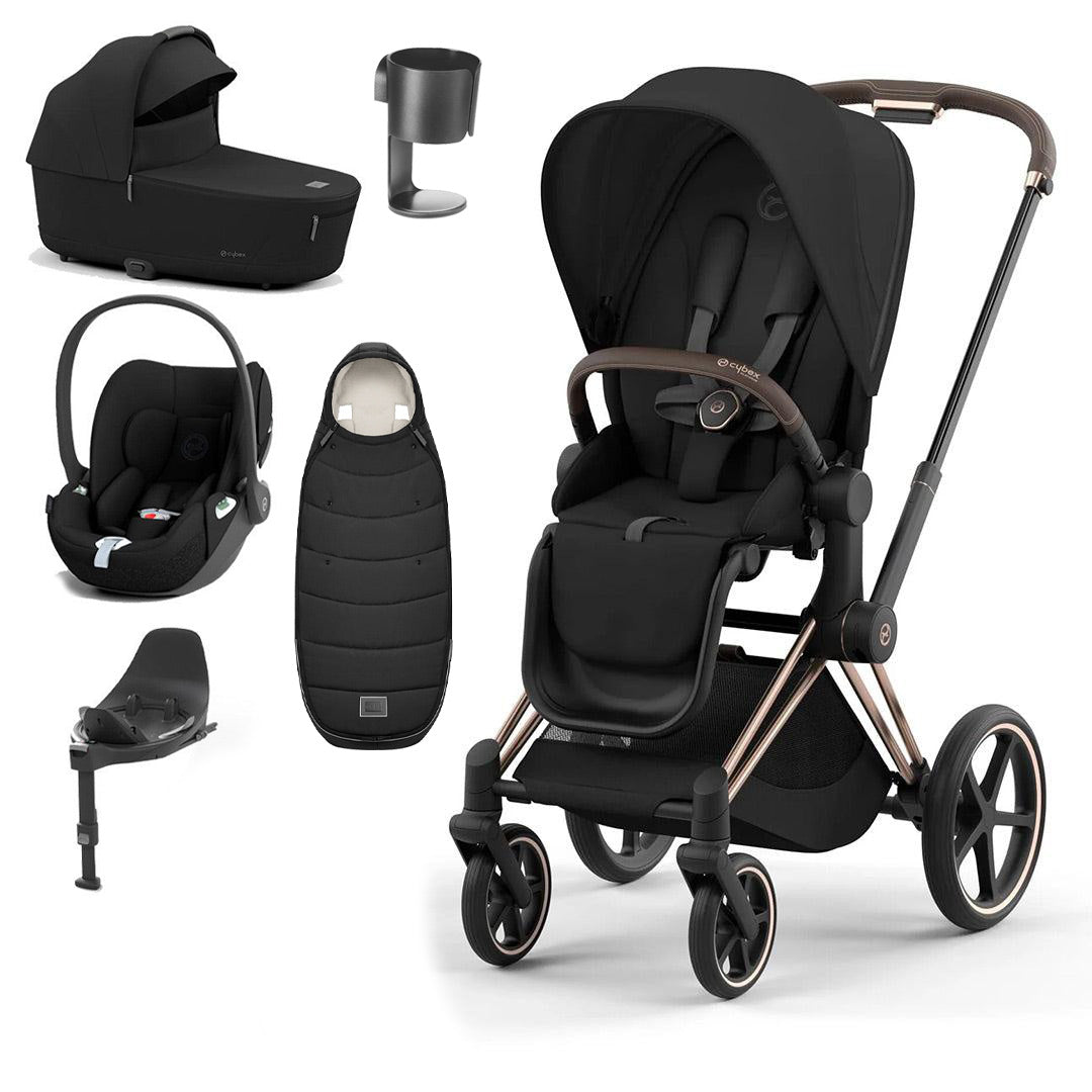 CYBEX Priam Cloud T Premium Travel System - Sepia Black