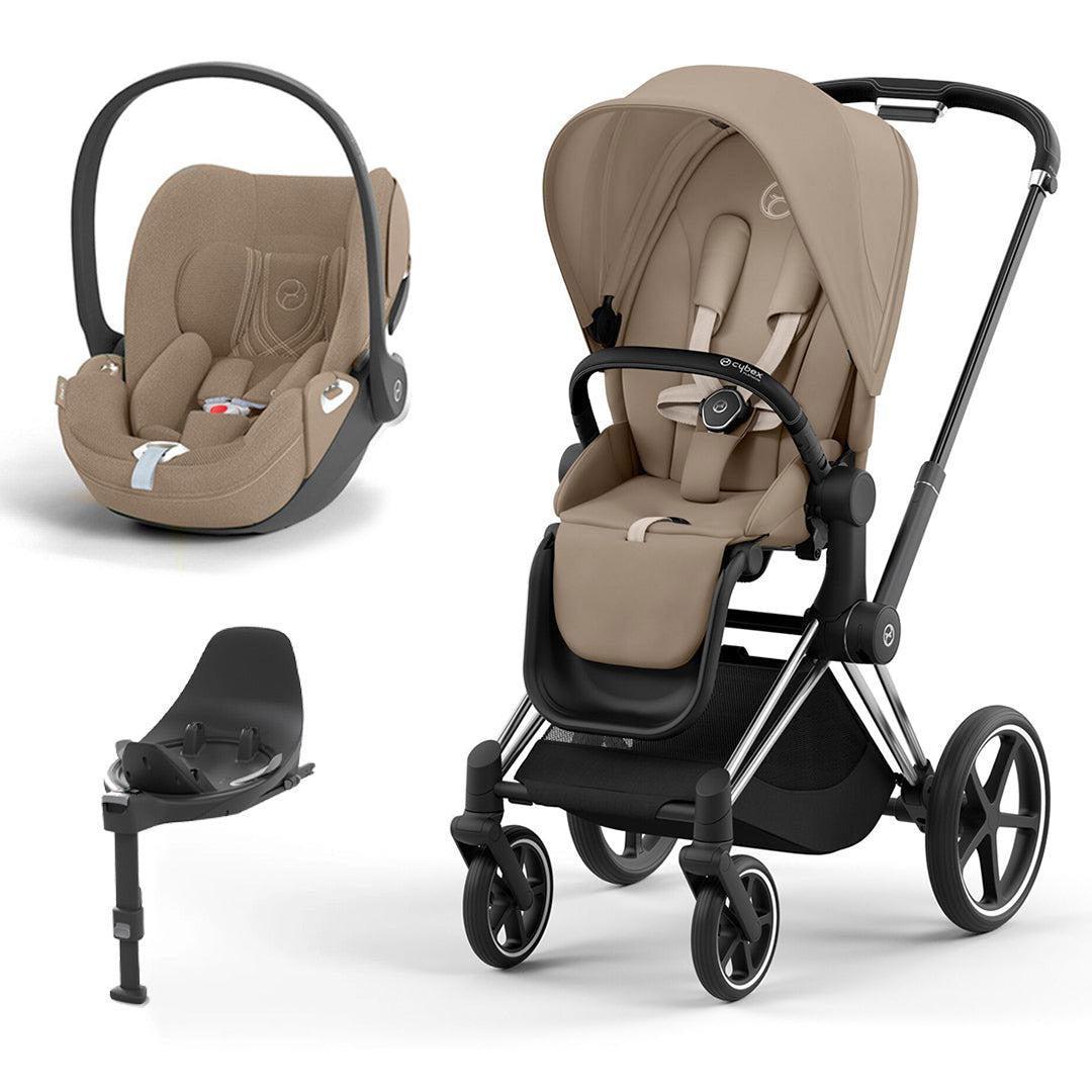 CYBEX Priam Cloud T Travel System - Cozy Beige