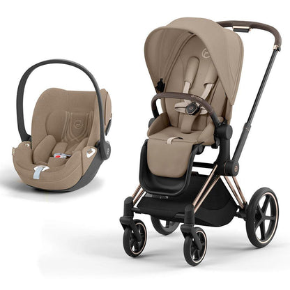 CYBEX Priam Cloud T Travel System - Cozy Beige