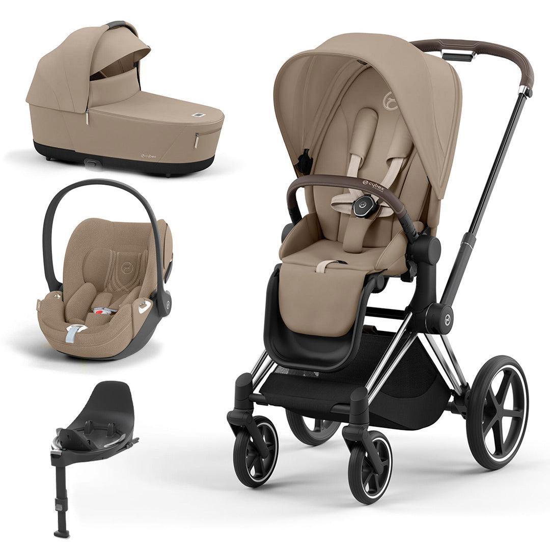 CYBEX Priam Cloud T Travel System - Cozy Beige