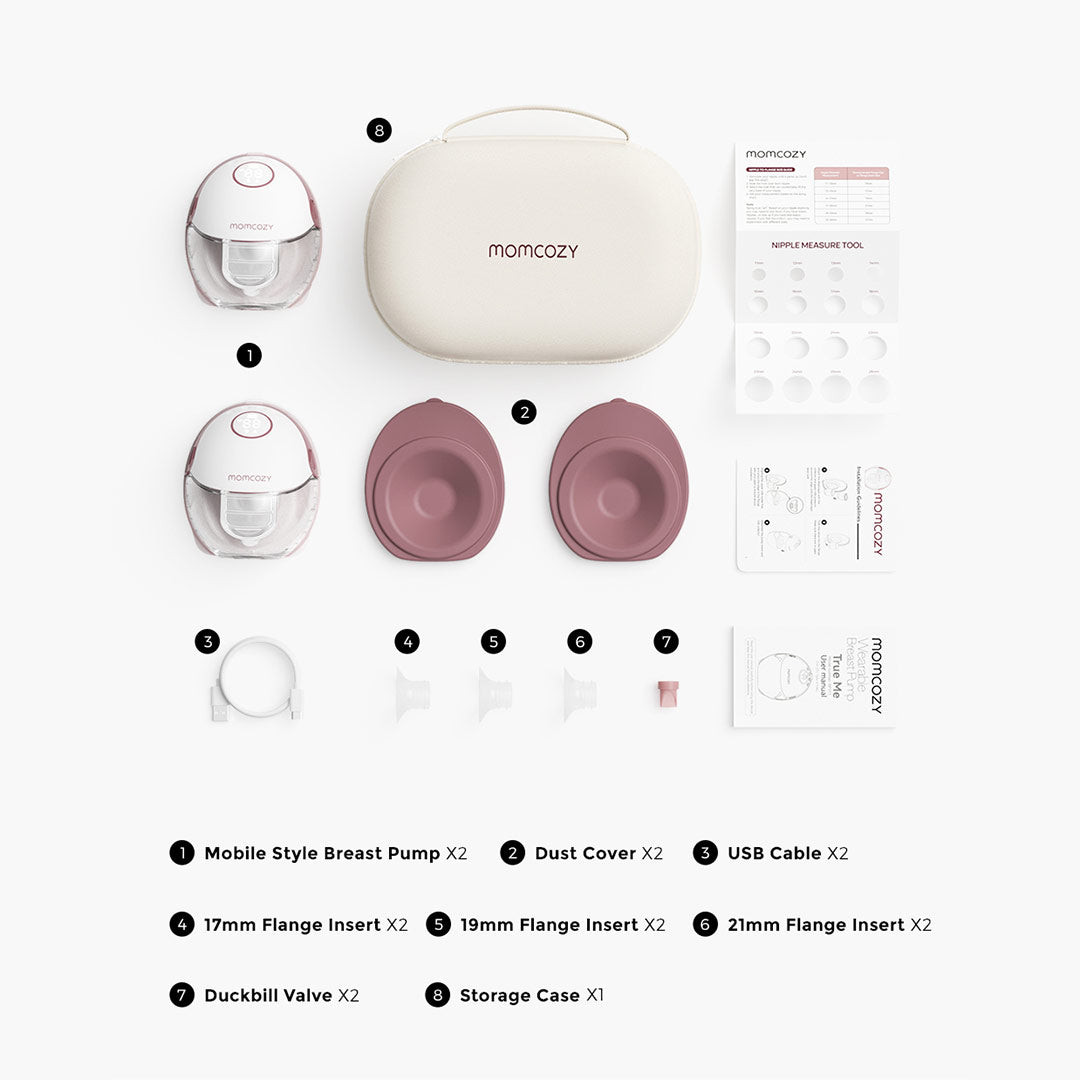 Momcozy M6 Double Breast Pump - White
